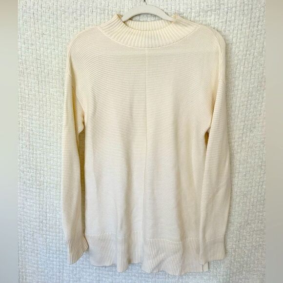 Talbots factory ribbed high neck side slit sweater✨ - Picture 1 of 6